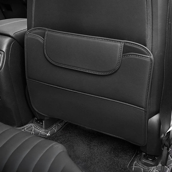 Auto Sitzschutz Rückseite PU Leder – Anti-Kick Organizer mit Tasche, Wasserdicht & Kratzfest