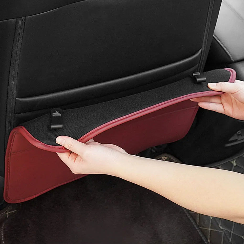 Auto Sitzschutz Rückseite PU Leder – Anti-Kick Organizer mit Tasche, Wasserdicht & Kratzfest