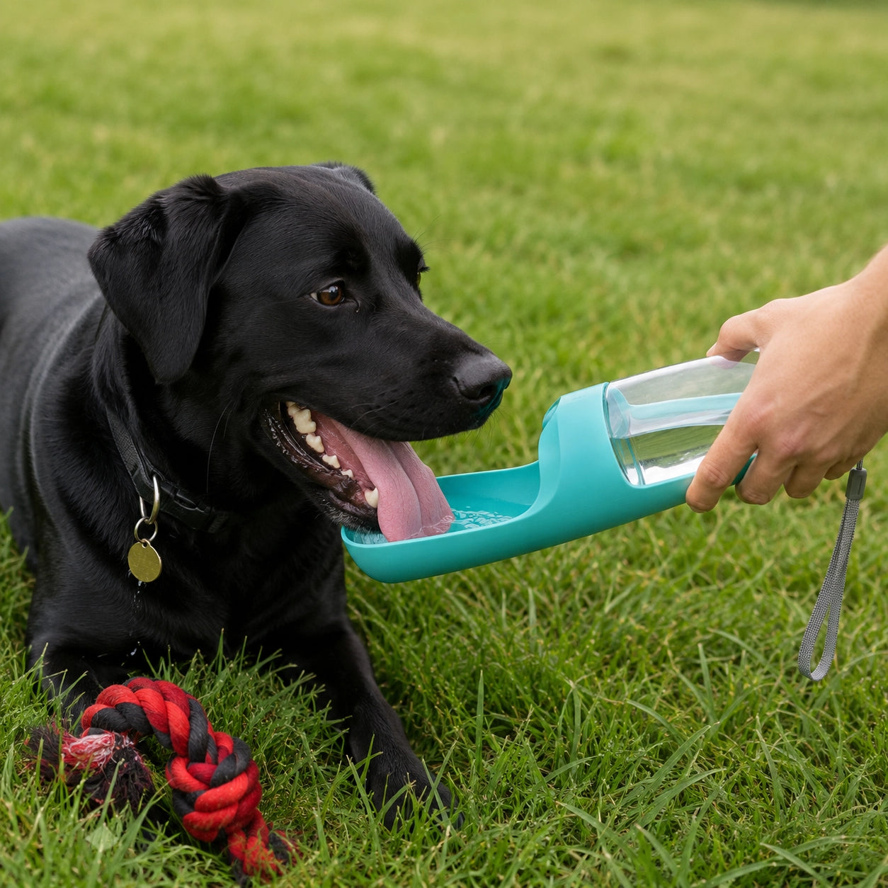 Tragbare Hundewasserflasche 550ml – Auslaufsicherer Trinknapf für Hunde & Katzen | Outdoor Reise Wasserflasche
