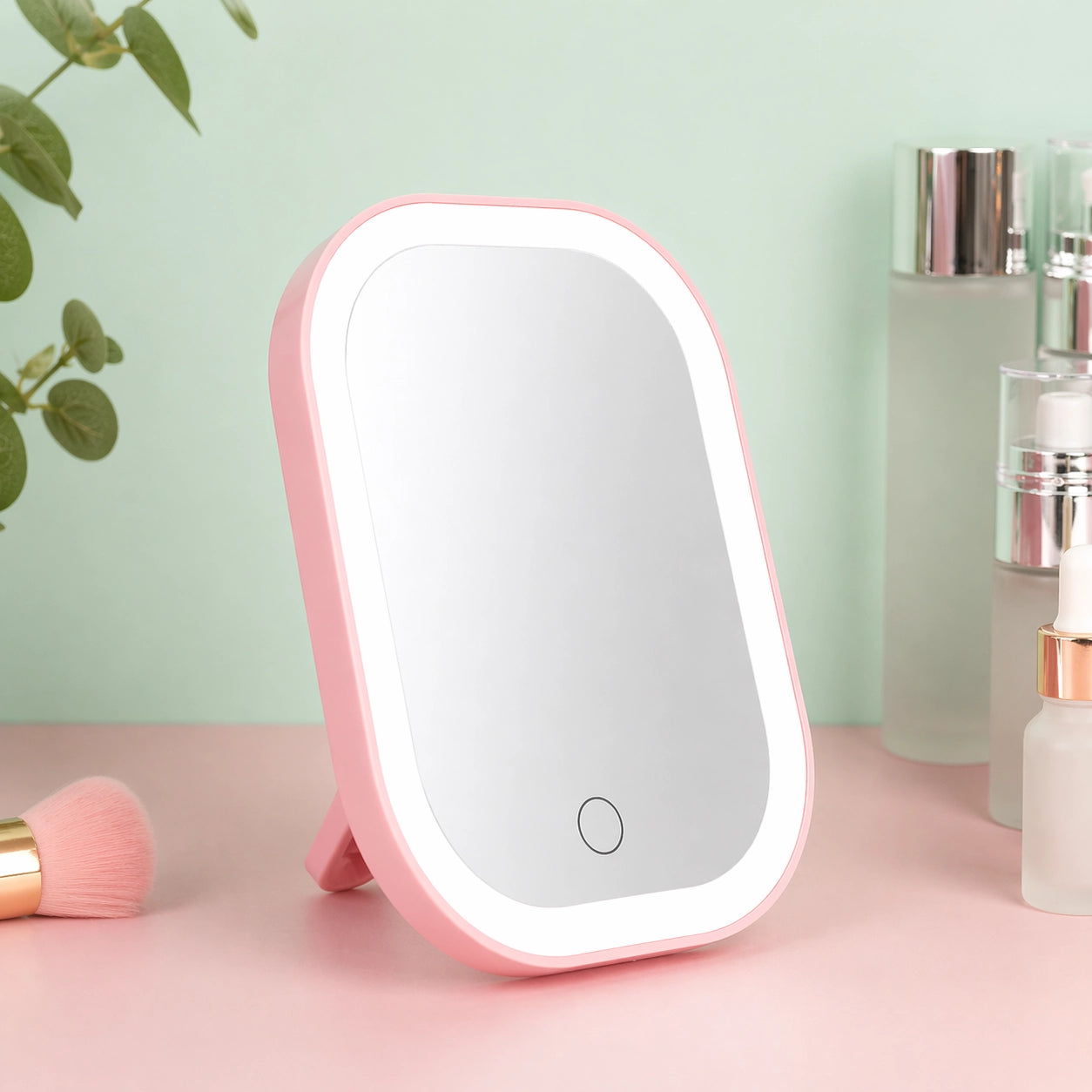 LED Schminkspiegel Tisch – 3 Lichtmodi, Dimmbar, USB Wiederaufladbar & Touch Steuerung