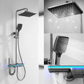Smart Duschsystem Set mit Regendusche – Digitalanzeige, Temperaturmischer & LED Atmosphäre