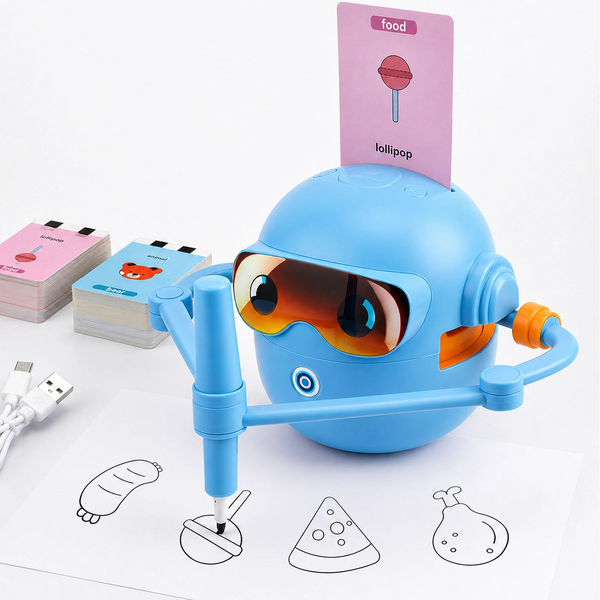 Zeichenroboter Kinder mit 100 Karten – Lernspielzeug Malroboter Vorschule & Kreativität