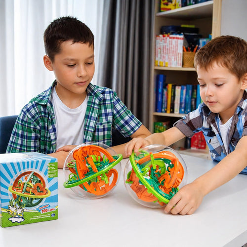 3D Labyrinth Kugel Puzzle – Geschicklichkeitsspiel mit 100+ Hindernissen für Kinder