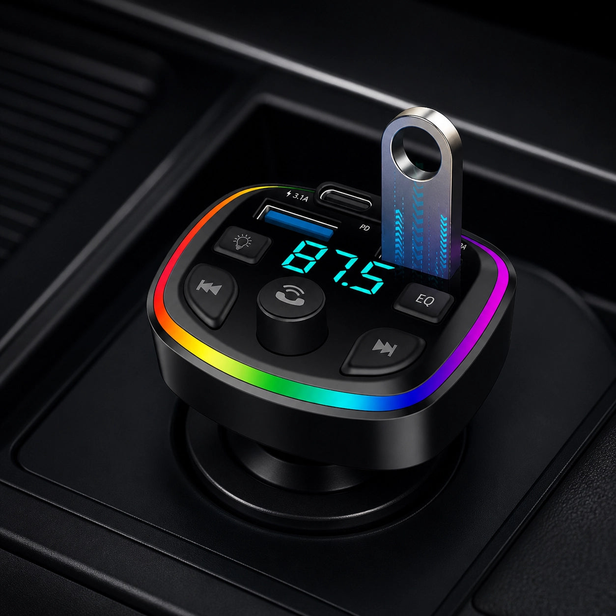 Bluetooth FM Transmitter Auto – Kabelloser MP3 Adapter mit Freisprecheinrichtung & Dual USB Ladegerät