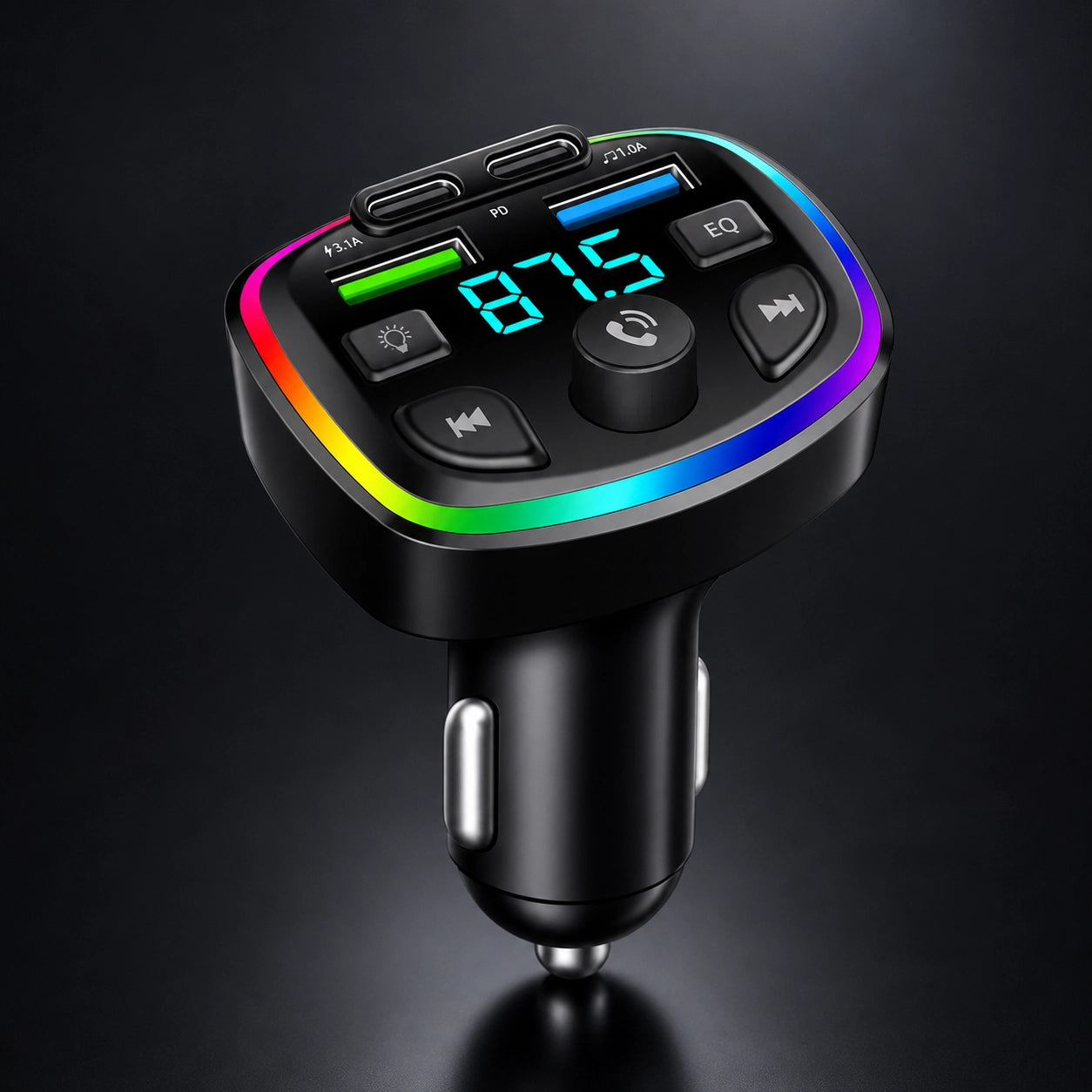 Bluetooth FM Transmitter Auto – Kabelloser MP3 Adapter mit Freisprecheinrichtung & Dual USB Ladegerät