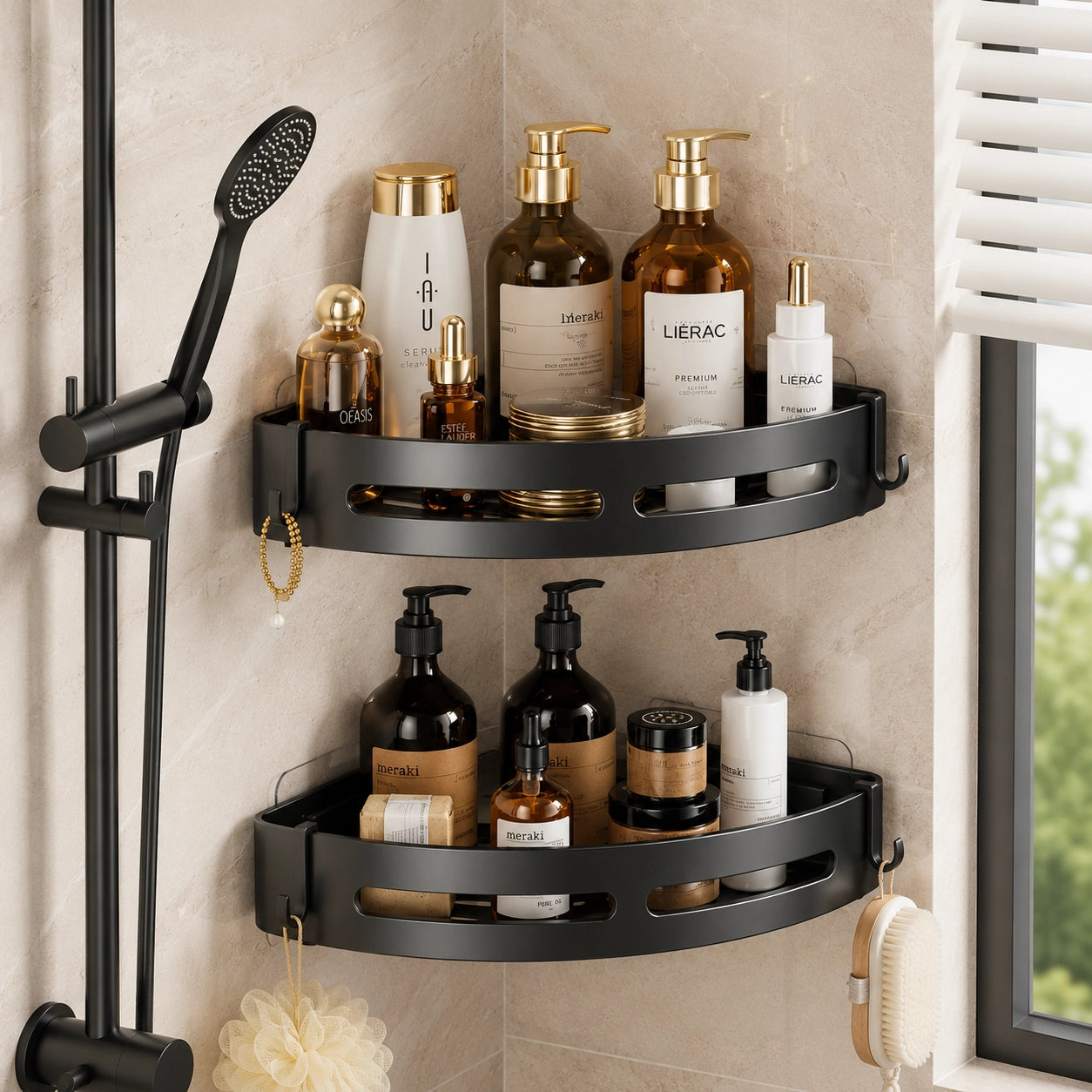 Duschregal ohne Bohren – Selbstklebender Shampoo Halter Bad Organizer