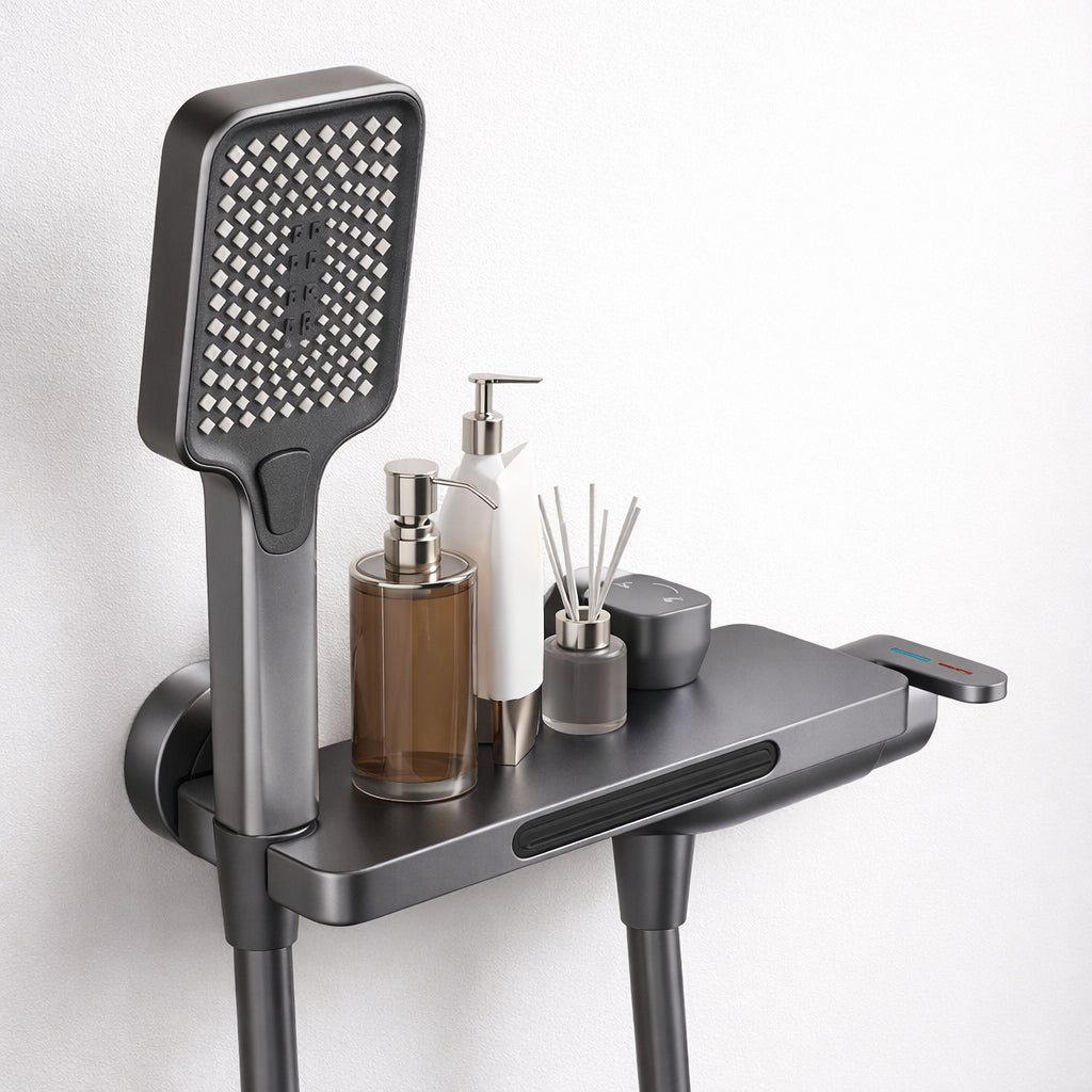Badewannenarmatur mit Handbrause zur Wandmontage