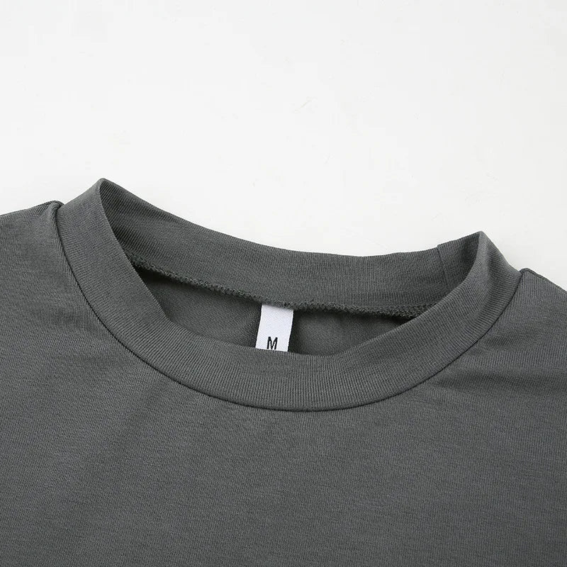 Damen Crop Top Langarm – Slim Fit T-Shirt Schwarz Weiß | Korean Style Stretch Shirt