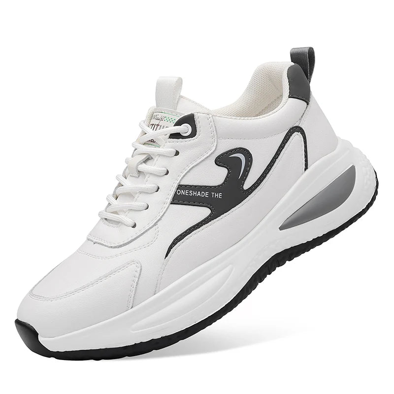 Herren High Top Sneaker Leder – Stylische Freizeit & Sportschuhe aus Rindsleder | Rutschfest, Wasserdicht & Bequem
