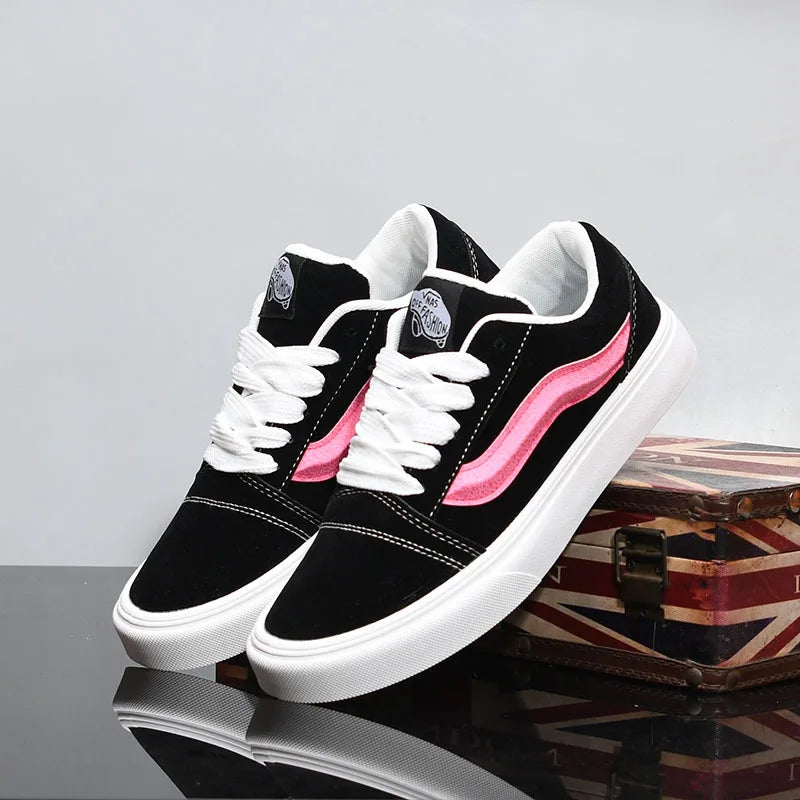 Retro Sneaker Unisex – Atmungsaktive Casual Schuhe für Frühling | Stylische Schnürschuhe Damen & Herren