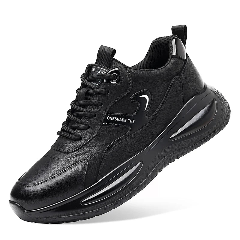 Herren High Top Sneaker Leder – Stylische Freizeit & Sportschuhe aus Rindsleder | Rutschfest, Wasserdicht & Bequem