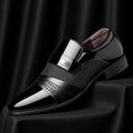 Oxford Schuhe Herren Lack Leder – Elegante Hochzeit & Business Schuhe mit spitzer Form | Slip-On Dress Schuhe 38–48