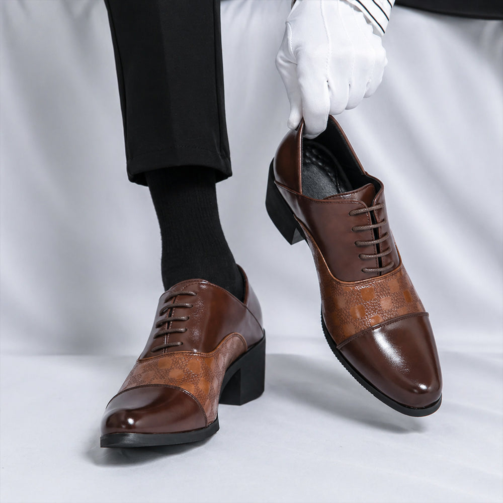 Herren Leder Loafer Business Schuhe – Elegante Slip-On Schuhe mit Height Increase & Komfort | Hochzeit & Office