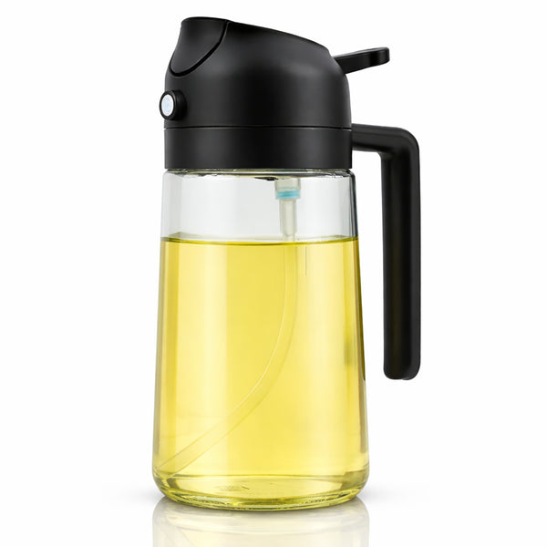 2 in 1 Ölsprüher und Ölspender aus Glas 500 ml