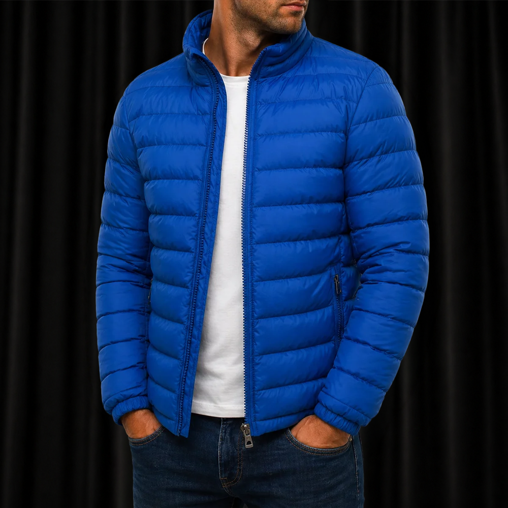 Herren Winterjacke Stehkragen – Warme Daunenjacke Slim Fit mit Reißverschluss | Business & Streetwear
