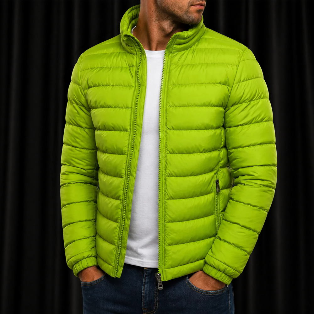 Herren Winterjacke Stehkragen – Warme Daunenjacke Slim Fit mit Reißverschluss | Business & Streetwear