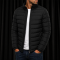 Herren Winterjacke Stehkragen – Warme Daunenjacke Slim Fit mit Reißverschluss | Business & Streetwear