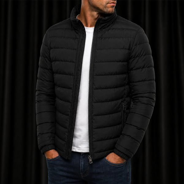 Herren Winterjacke Stehkragen – Warme Daunenjacke Slim Fit mit Reißverschluss | Business & Streetwear