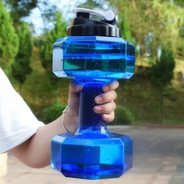 Hantel Wasserflasche 1,5L – Fitness Trinkflasche Groß BPA-frei für Gym & Outdoor