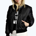 Damen Bomberjacke Kurz Vintage – High Street Jacke mit Reißverschluss | Slim Fit Herbst/Winter