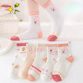 Mädchen Socken Sommer 5 Paar – Dünne Mesh Socken Atmungsaktiv & Weich