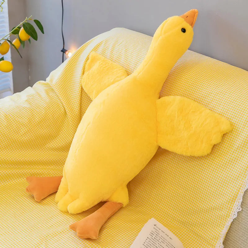Plüsch Ente XXL 50–190cm – Riesiges Kuscheltier Schlafkissen Weich & Flauschig