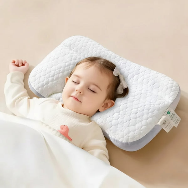 Kinder Nackenstützkissen – Ergonomisches Babykissen Atmungsaktiv 4 Jahreszeiten