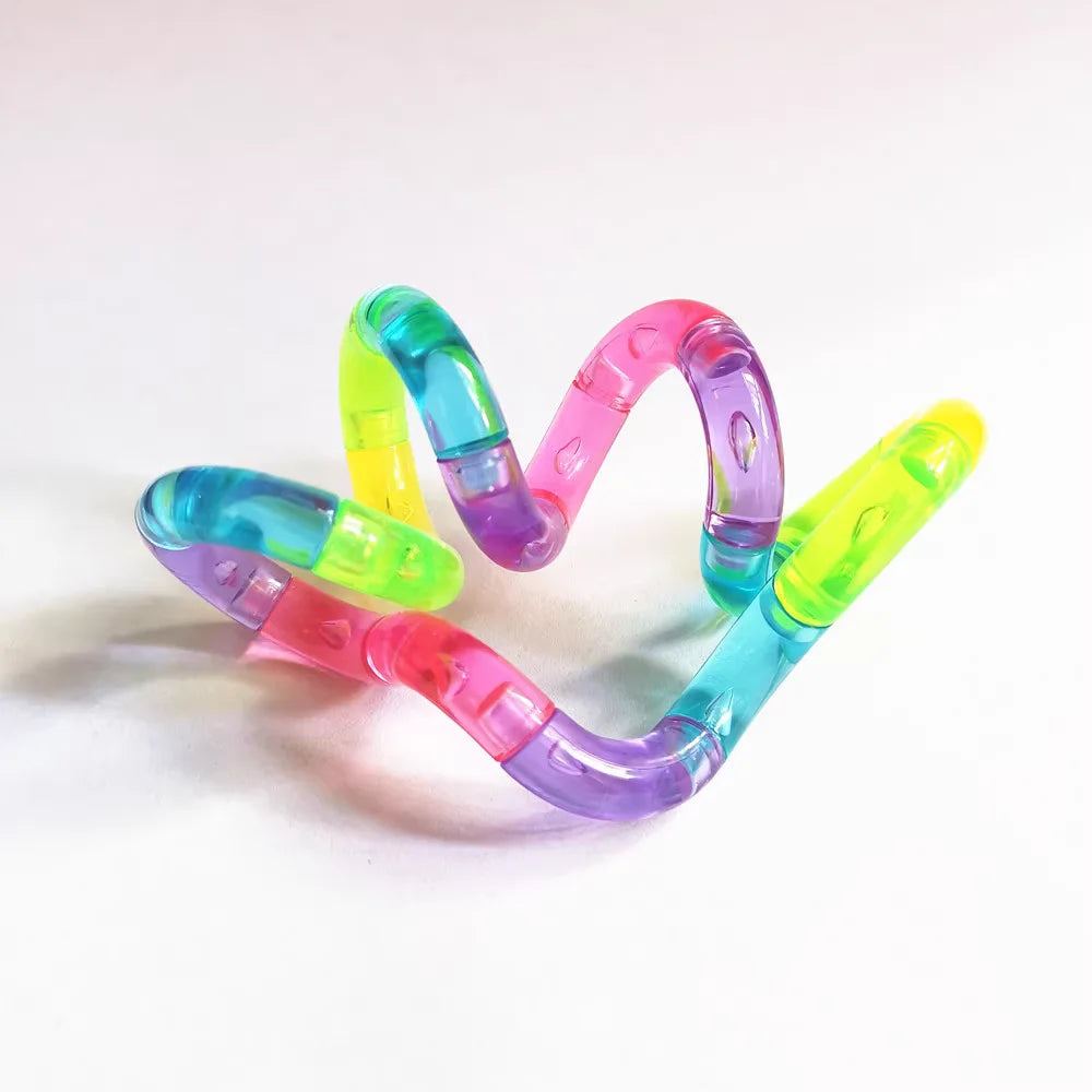 Fidget Drehseil Regenbogen – Verformbares Antistress Spielzeug, Leuchtend & Kreativ