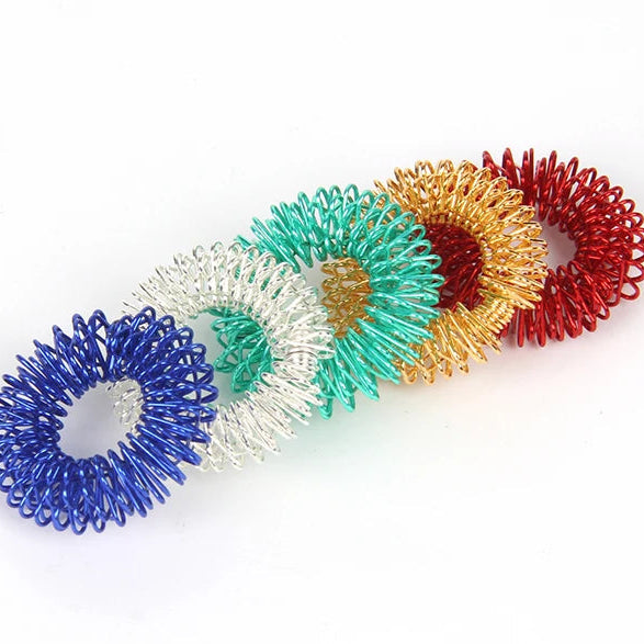 Akupressur Massagering Set (5–15 Stk.) – Finger Massage Stressabbau Anti Stress Ring