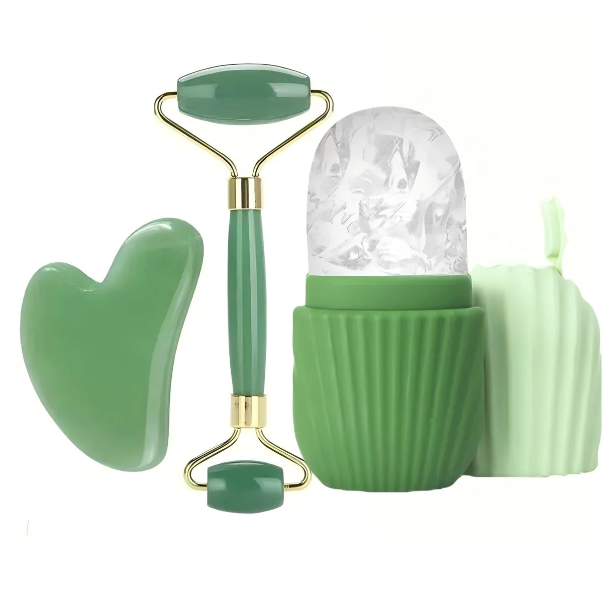 Ice Face Roller Set – Gesichtsroller & Gua Sha für Lifting & Hautpflege