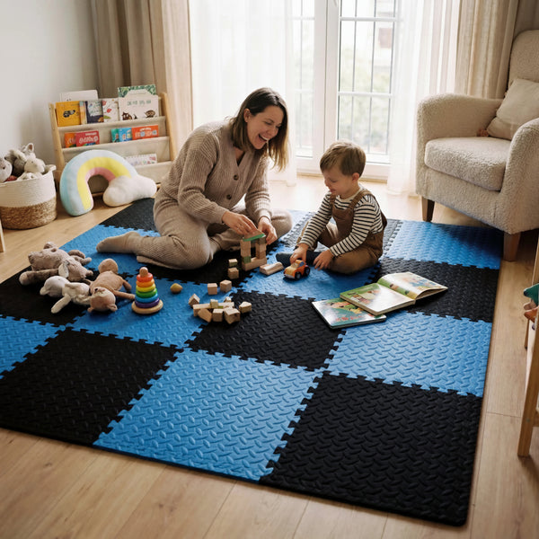 EVA Puzzlematte 30x30 cm – Rutschfeste Spielmatte für Baby & Kinder Krabbelteppich