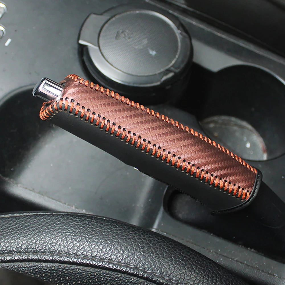 Auto Handbrems Abdeckung Carbon Look – PU Leder Anti-Rutsch Schutz Universal