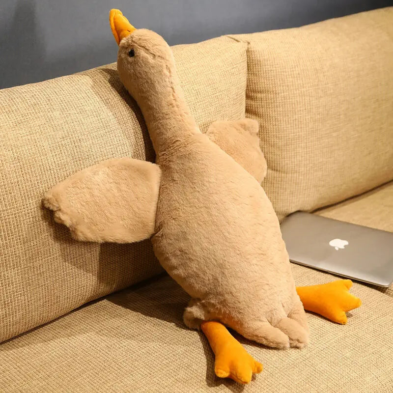 Plüsch Ente XXL 50–190cm – Riesiges Kuscheltier Schlafkissen Weich & Flauschig