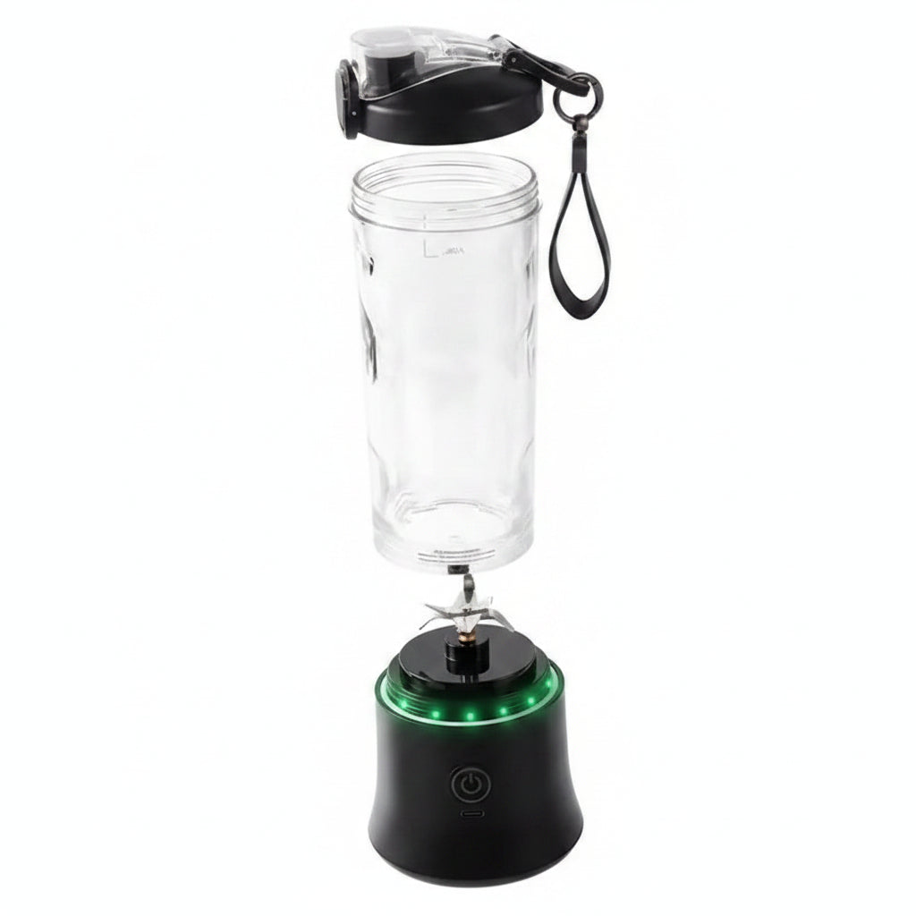 Tragbarer USB Mixer 600ml – Smoothie Blender mit Glas & Edelstahlklingen