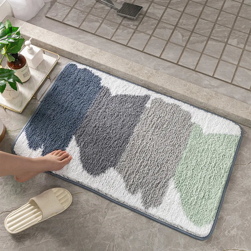 Badematte Rutschfest & Saugstark – Badezimmer Teppich mit Gummiboden, Modern & Vielseitig