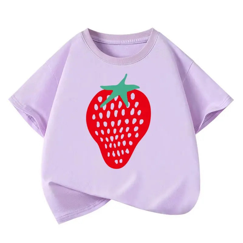 Kinder T-Shirt Mädchen Sommer – Baumwolle Kurzarm Shirt Teenager Schul Oberteil