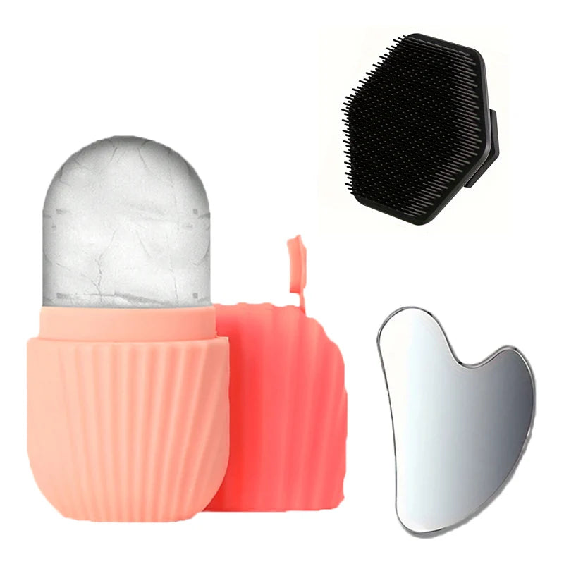 Ice Face Roller Set – Gesichtsroller & Gua Sha für Lifting & Hautpflege