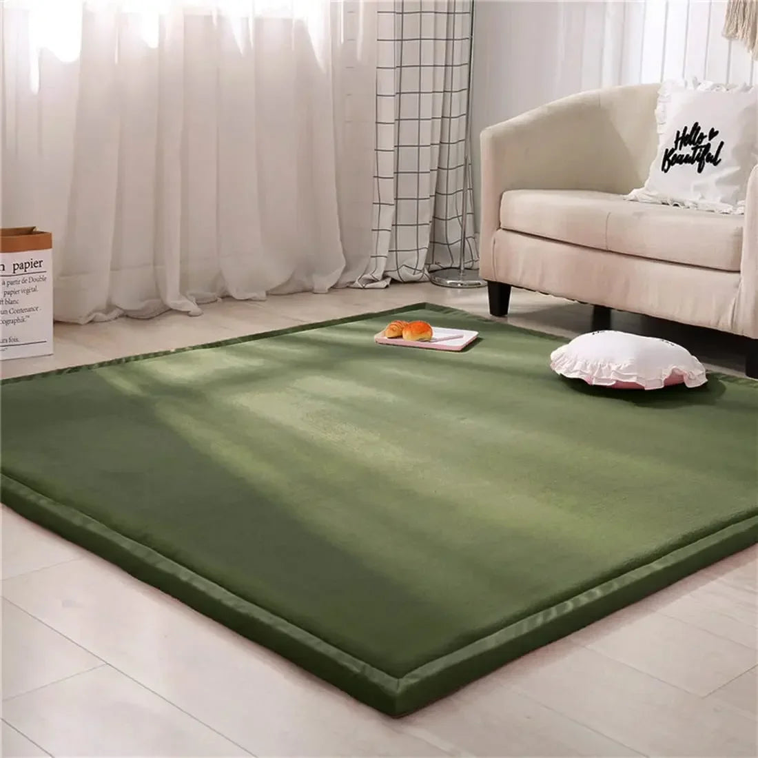 Baby Spielmatte 3cm Dick – Weiche Krabbelmatte Gepolstert für Kinderzimmer & Wohnzimmer