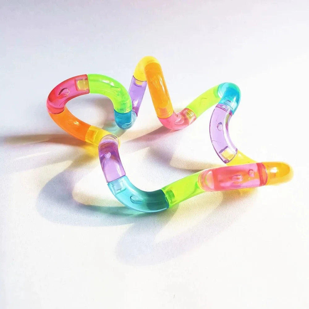 Fidget Drehseil Regenbogen – Verformbares Antistress Spielzeug, Leuchtend & Kreativ