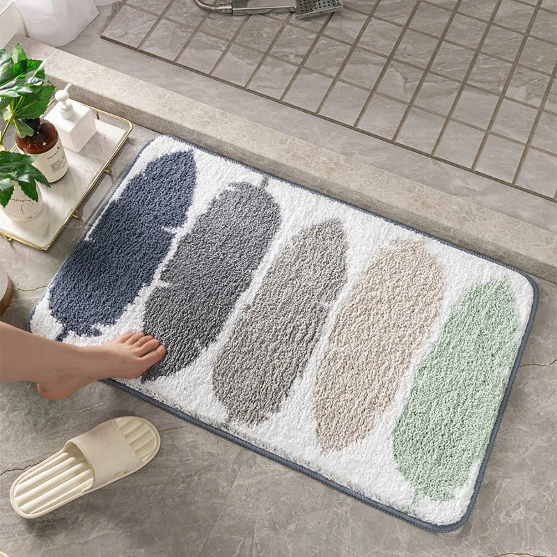 Badematte Rutschfest & Saugstark – Badezimmer Teppich mit Gummiboden, Modern & Vielseitig