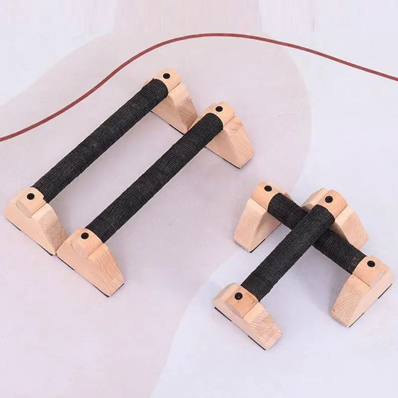 Holz Parallettes Push-Up Bars – Massivholz Calisthenics Stangen für Bodyweight Training