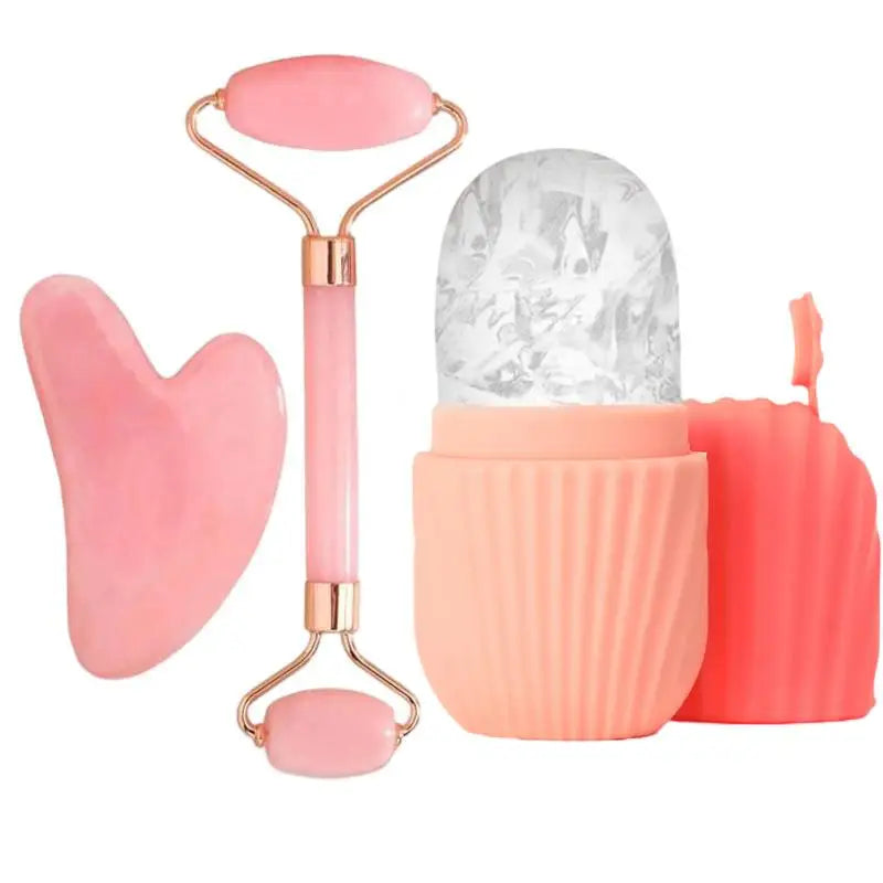 Ice Face Roller Set – Gesichtsroller & Gua Sha für Lifting & Hautpflege