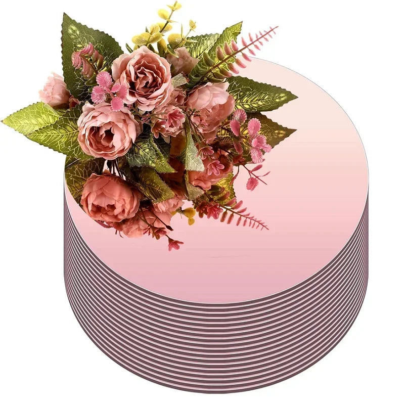 Runde Acrylspiegel 20 cm – Spiegeltablett für Tischdeko, Hochzeit & Kerzen (Set 2–6 Stück)