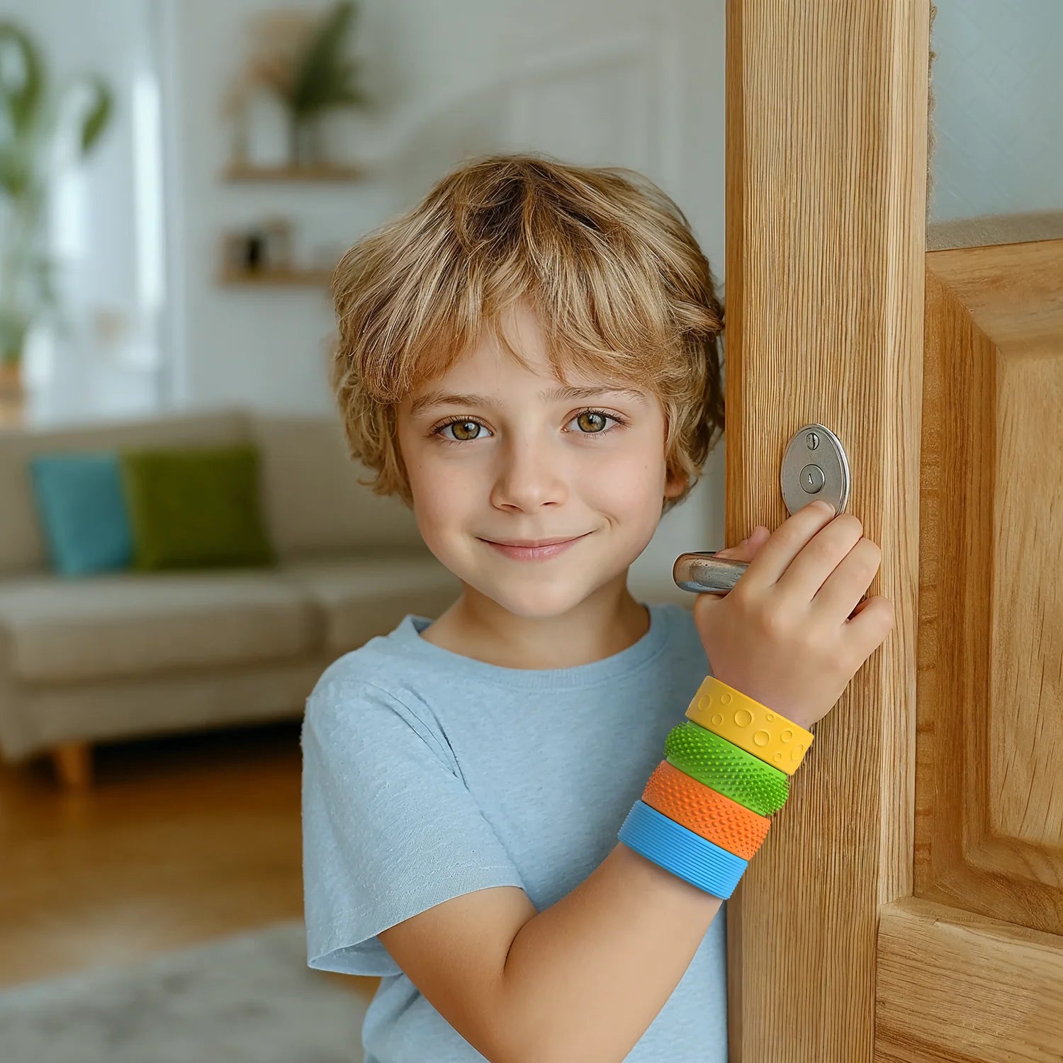 Sensorische Fidget Armbänder 6er Set – Silikon Slap Armbänder gegen Stress & Unruhe | Autismus & ADHS Spielzeug