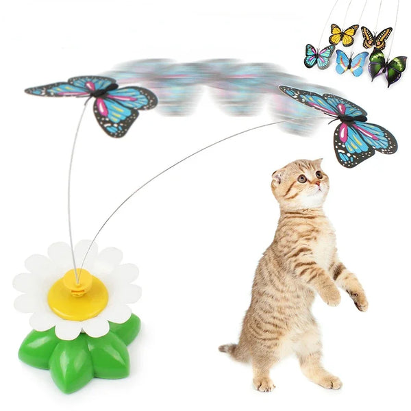 Automatisches Katzenspielzeug Rotierend – Elektrischer Schmetterling Spielzeug Katze