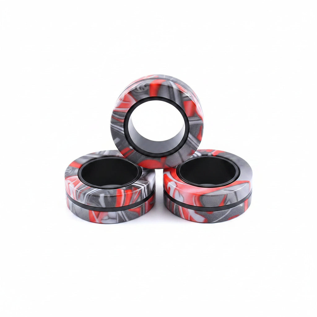 Magnetische Fidget Ringe Set (3er) – Anti Stress Zappelspielzeug Spinner für Erwachsene & Kinder