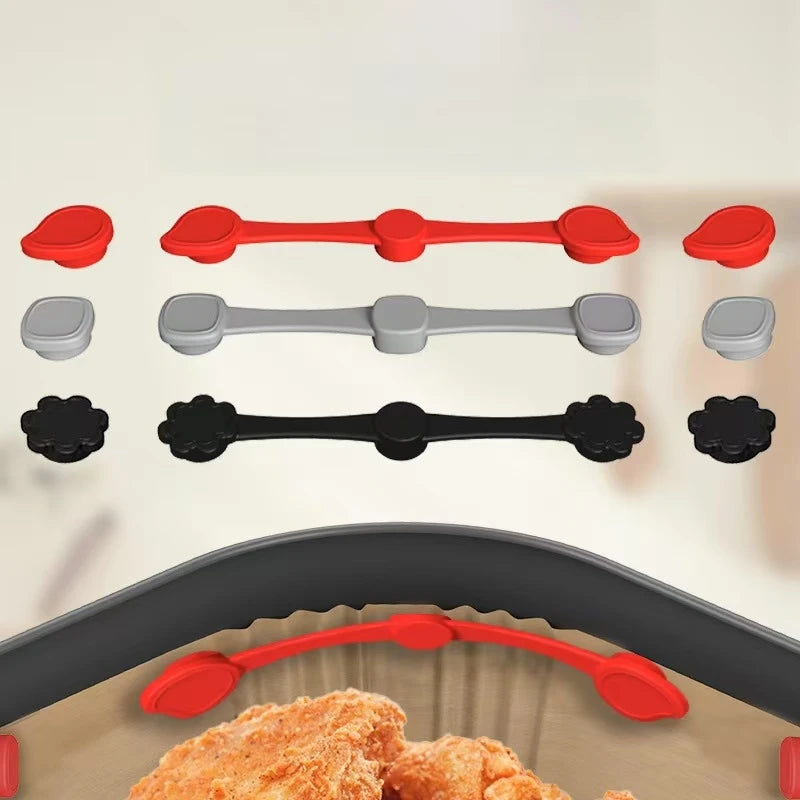 Air Fryer Magnet Silikon Clip – Hitzebeständiger Halter für Backpapier & Einweg Liner | Sicher & Umweltfreundlich