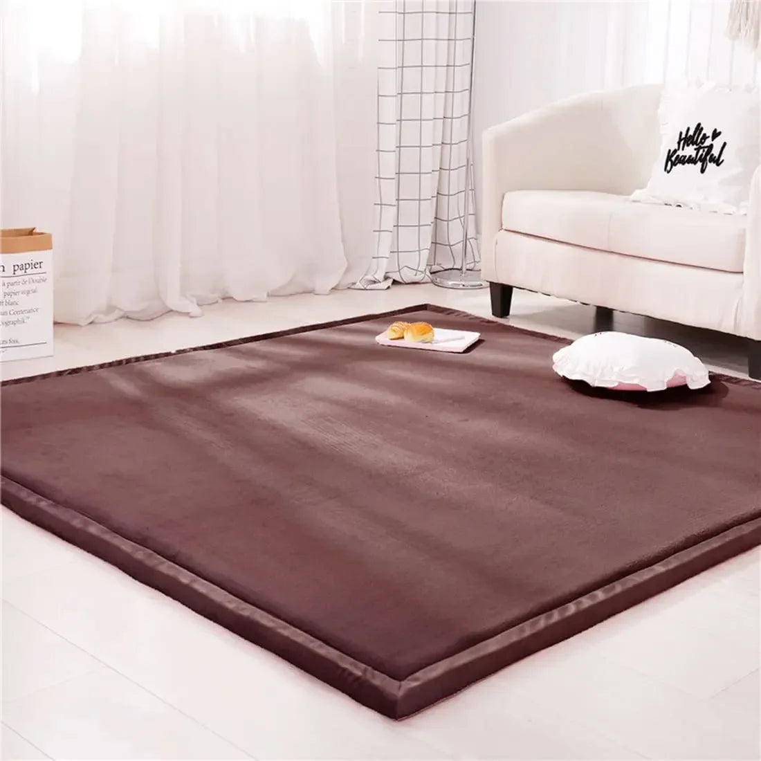 Baby Spielmatte 3cm Dick – Weiche Krabbelmatte Gepolstert für Kinderzimmer & Wohnzimmer