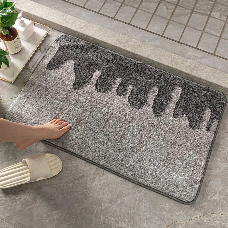 Badematte Rutschfest & Saugstark – Badezimmer Teppich mit Gummiboden, Modern & Vielseitig