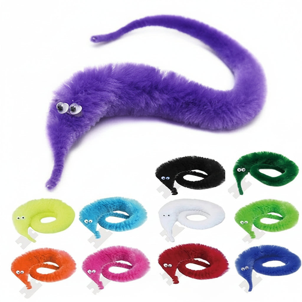 Twisty Worm Zaubertrick Set – Magischer Fuzzy Wurm Spielzeug Partygeschenke Kinder